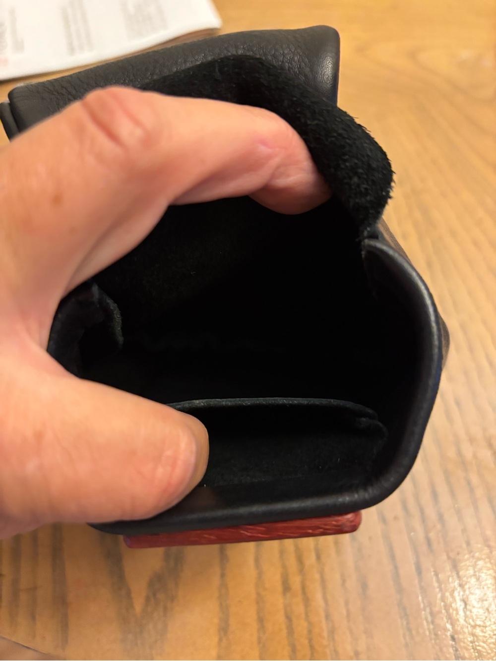 VTG Kimberly Chalos Genuine Black Leather Belt Pouch / Waist Bag EUC - Picture 4 of 5